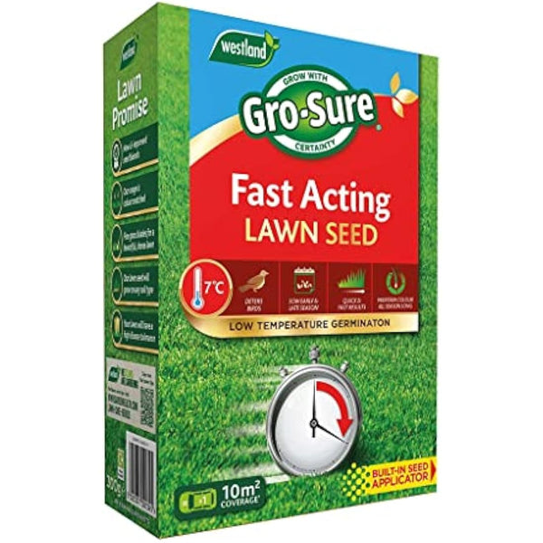 Gro-Sure Fast Acting Lawn Seed, 10 m2, 300 g, Blue,Green