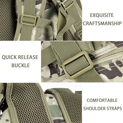aiGear 25L Military Tactical Backpack | Lightweight Backpack Hiking Daypack | Rucksack with Molle System | for Outdoor Sports Trekking Hiking Travel Camping