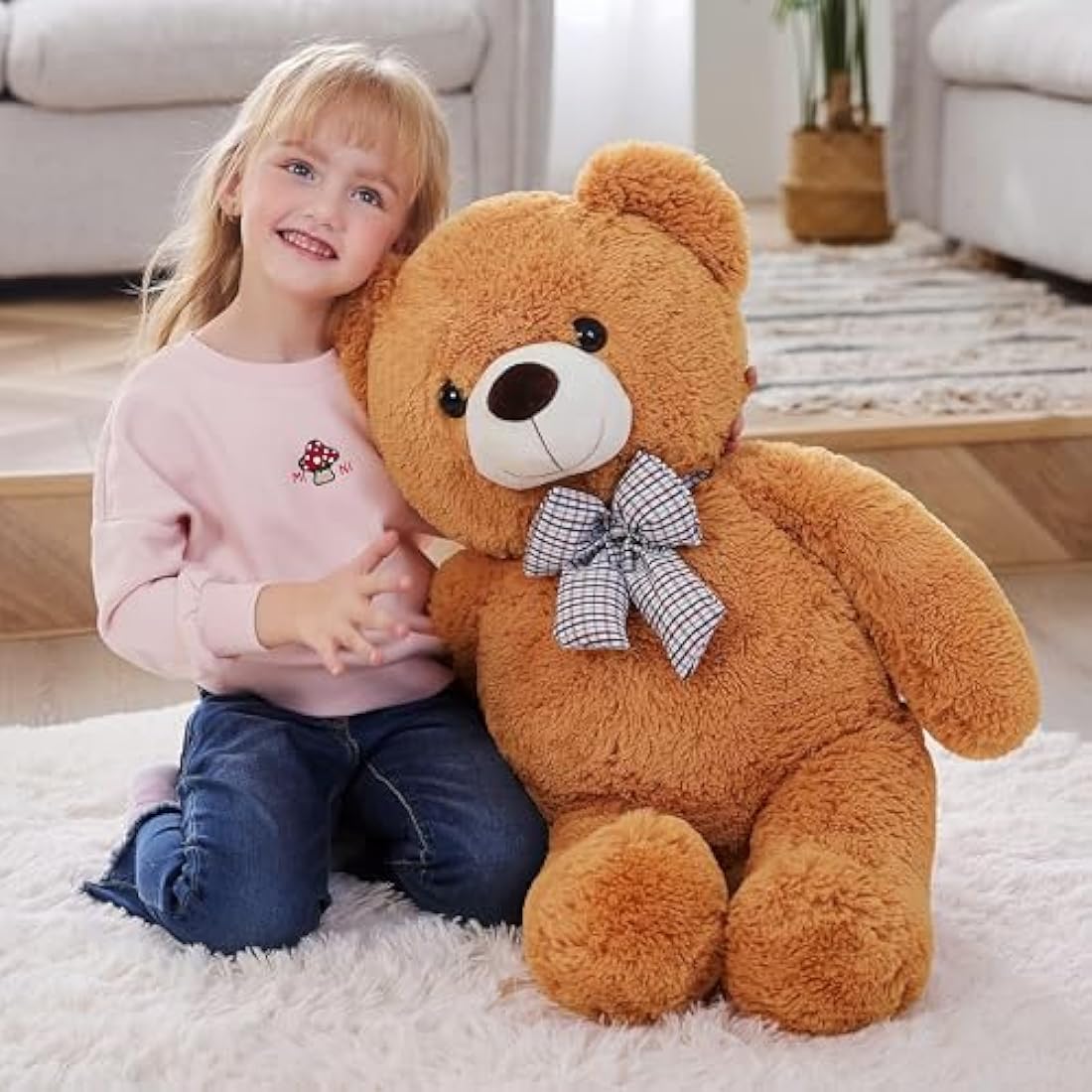 IKASA Giant Teddy Bear Soft Toys Stuffed Animals (78cm, brown)