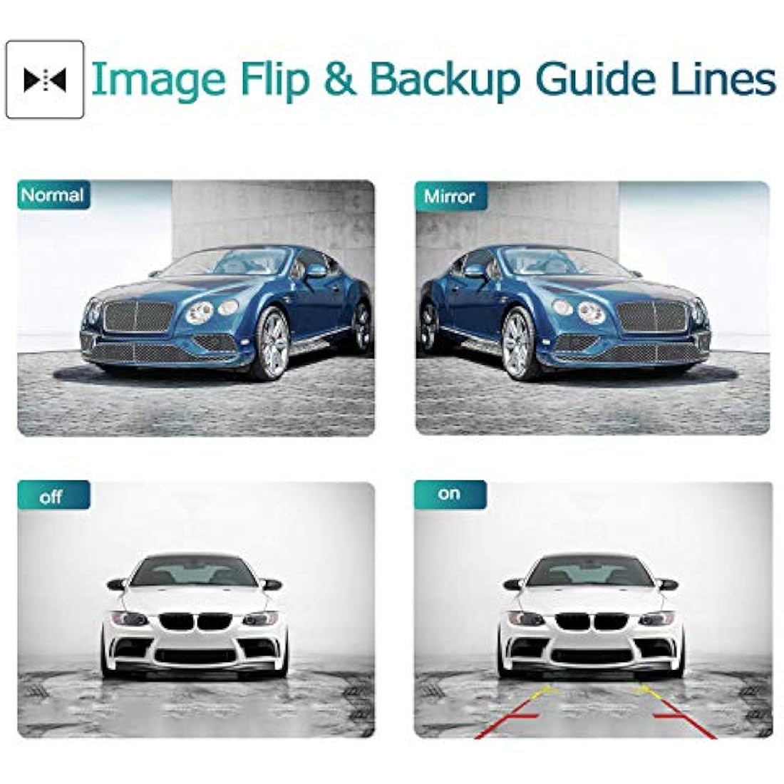 Wireless Reversing Camera, DOUXURY 4.3'' LCD Rear View Monitor + 170° Wide Angle IP68 Waterproof Rear View Camera, Night Vision Universal for Car Van Semi Truck