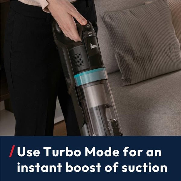 Hoover HF1 Plus Cordless Stick Vacuum Cleaner with Turbo Suction Mode, Up to 45 Min Runtime, Rechargable, Multi-Floor Nozzle, Anti Hair Wrap, Handheld Capability, 165w [HF1PZ10H]