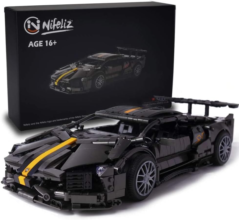 L670 Sports Car MOC Building Blocks, Adult Collectible Model Set, 1:14 Scale Construction Toy (1337 Pcs)