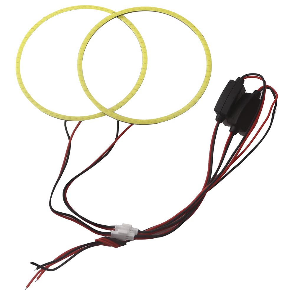 Qasim Car Angel Eyes COB Light Halo Ring 120MM 93SMD Headlight Lamp White 12V 24V(Pack of 2PCS)