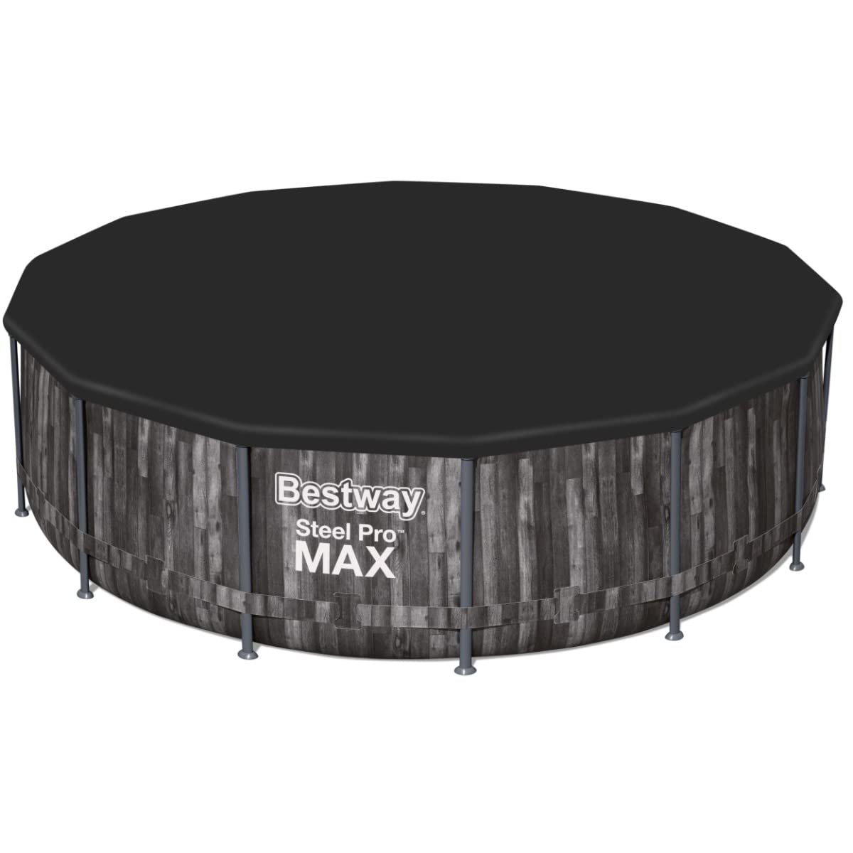 Bestway, Steel Pro Pool Max Swimming Pool, Above Ground Swimming Pool, Metal Frame Pool, 12ft