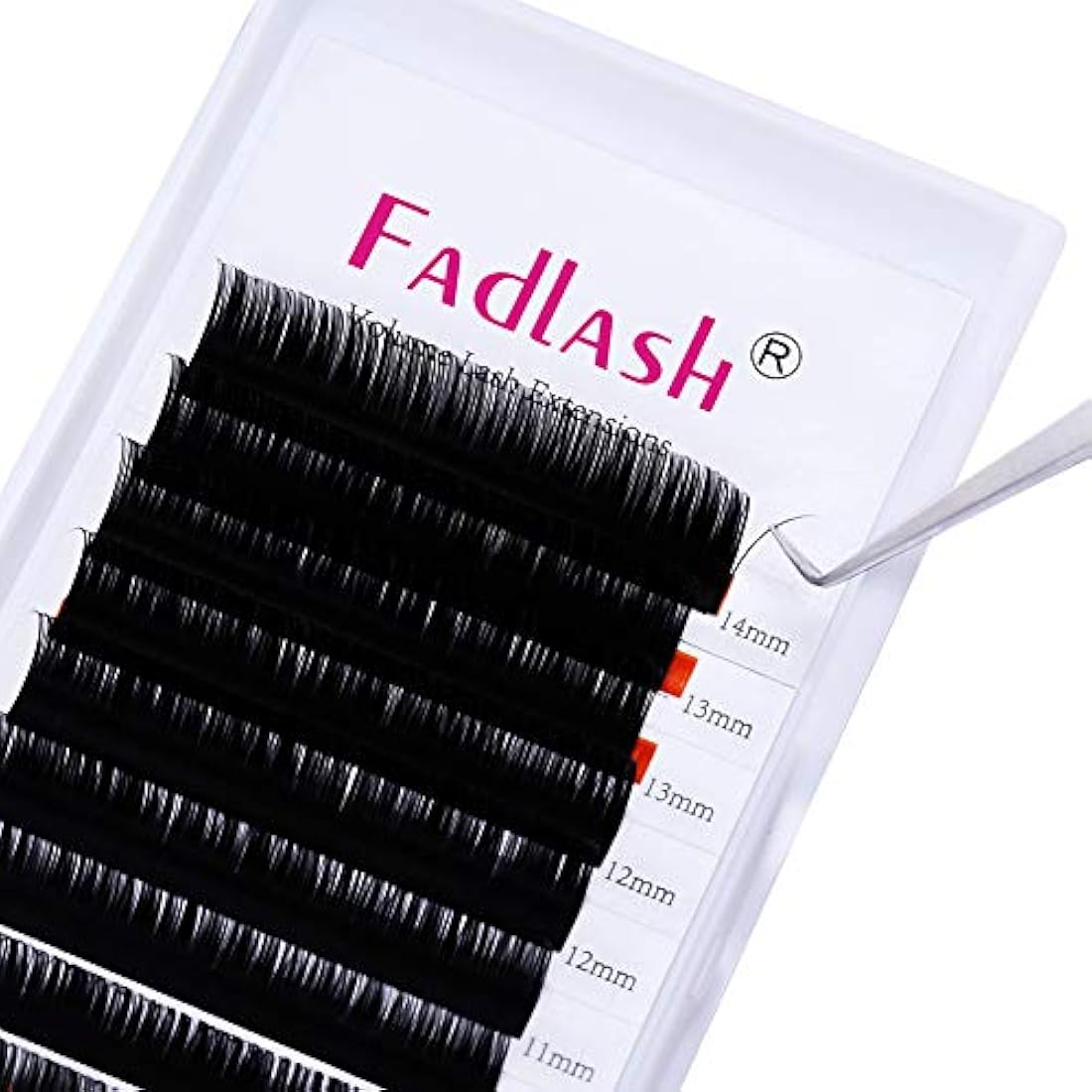 Fadlash Individual Classic Eyelash Extension 0.07mm C Curl 8-14mm Mixed Tray 1:1 Matte Black Professional Classic Individual Lashes