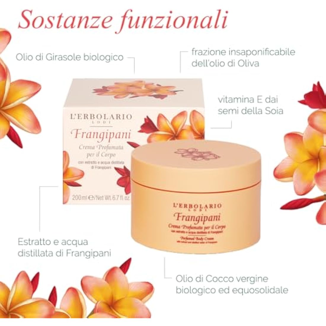 Perfumed Body Cream - Frangipani by LErbolario for Unisex - 6.7 oz Body Cream