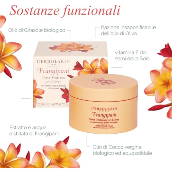 Perfumed Body Cream - Frangipani by LErbolario for Unisex - 6.7 oz Body Cream