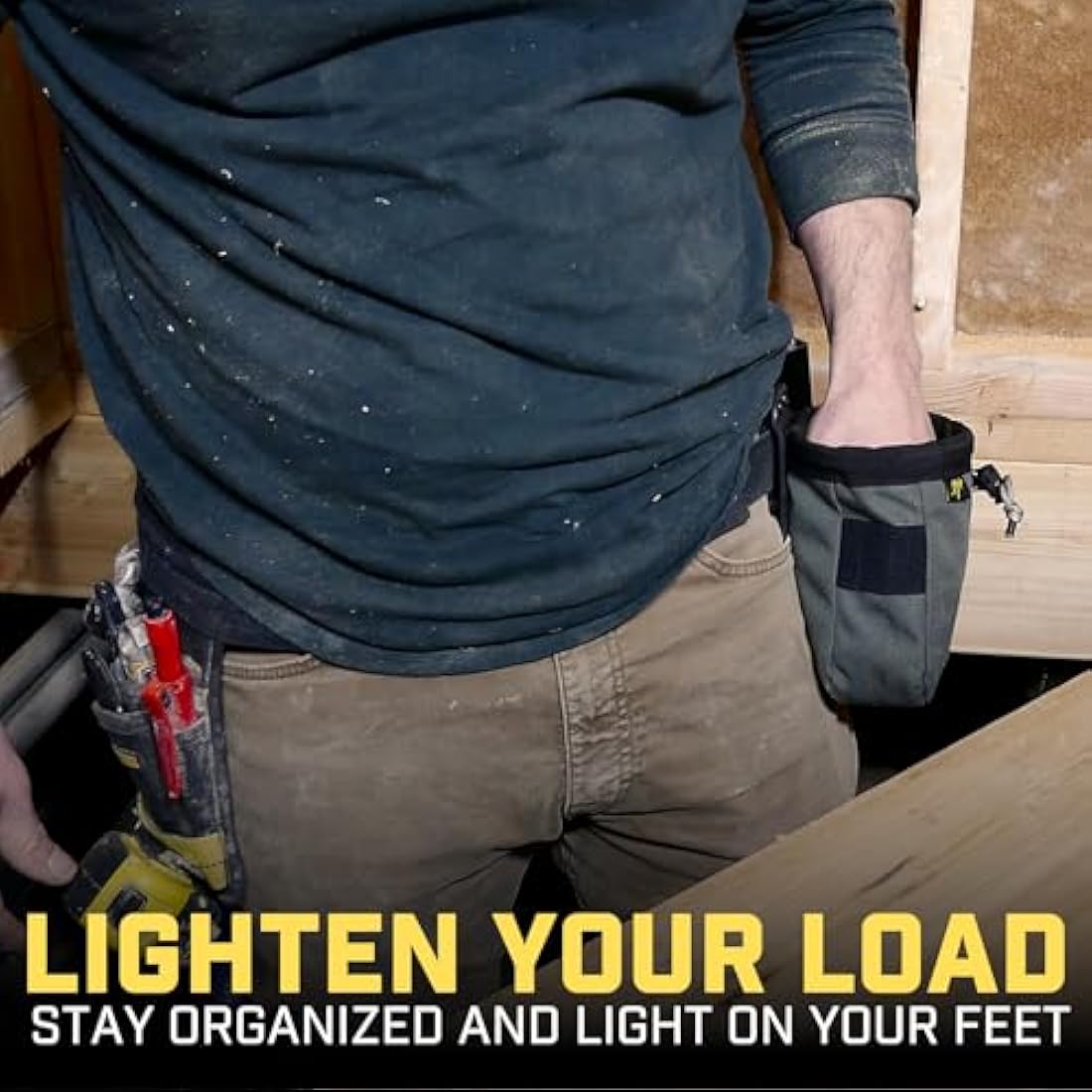 Joey Pouch | Clip-On Tool Belt Bag for Tools, Screws, and Nails - Great for an Electrician, HVAC Tech, Plumber, Carpenter, Contractor, Handy Man, and Any Tradesperson Who Wears a Small Utility Pouch