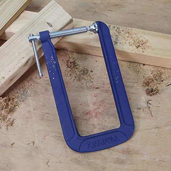 Faithfull Deep Throat G Clamp 200Mm (8In) Cap 85Mm (3.1/4in)