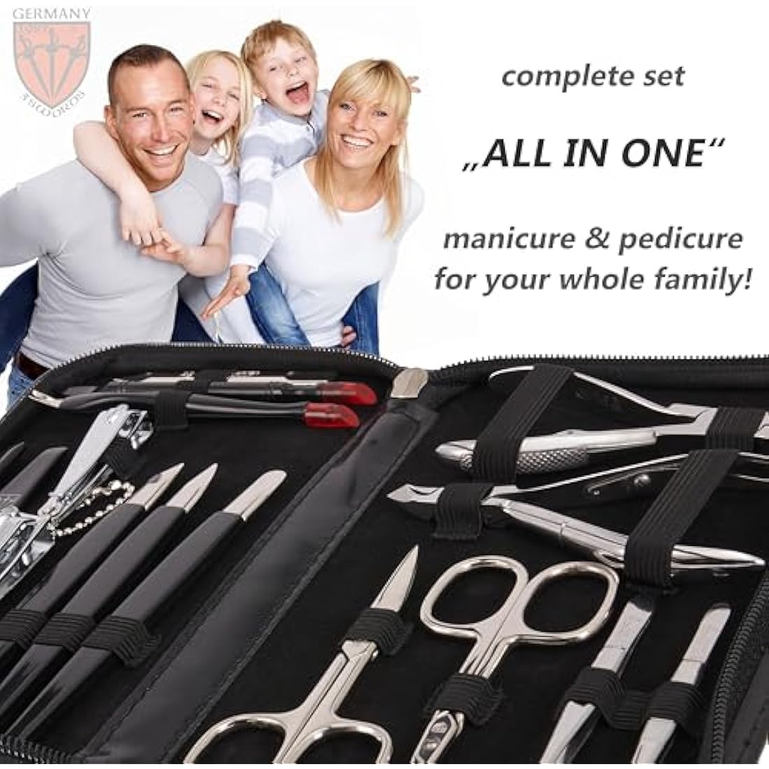 3 Swords Germany Exclusive 16-Piece MANICURE - PEDICURE - NAIL CARE set - Brand quality since 1927