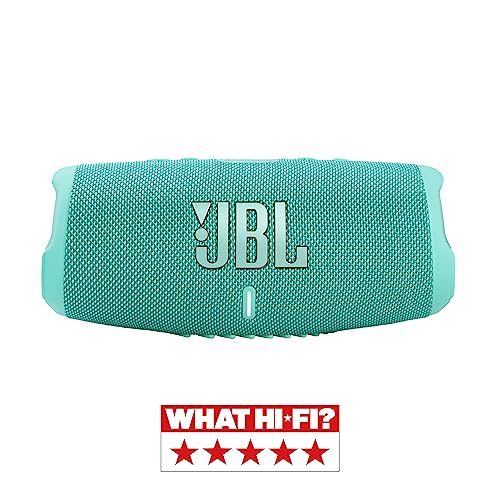 JBL Charge 5 Portable Bluetooth Speaker with Deep Bass, IP67 Waterproof and Dustproof, 20 Hours of Playtime, Built-In Powerbank, Black