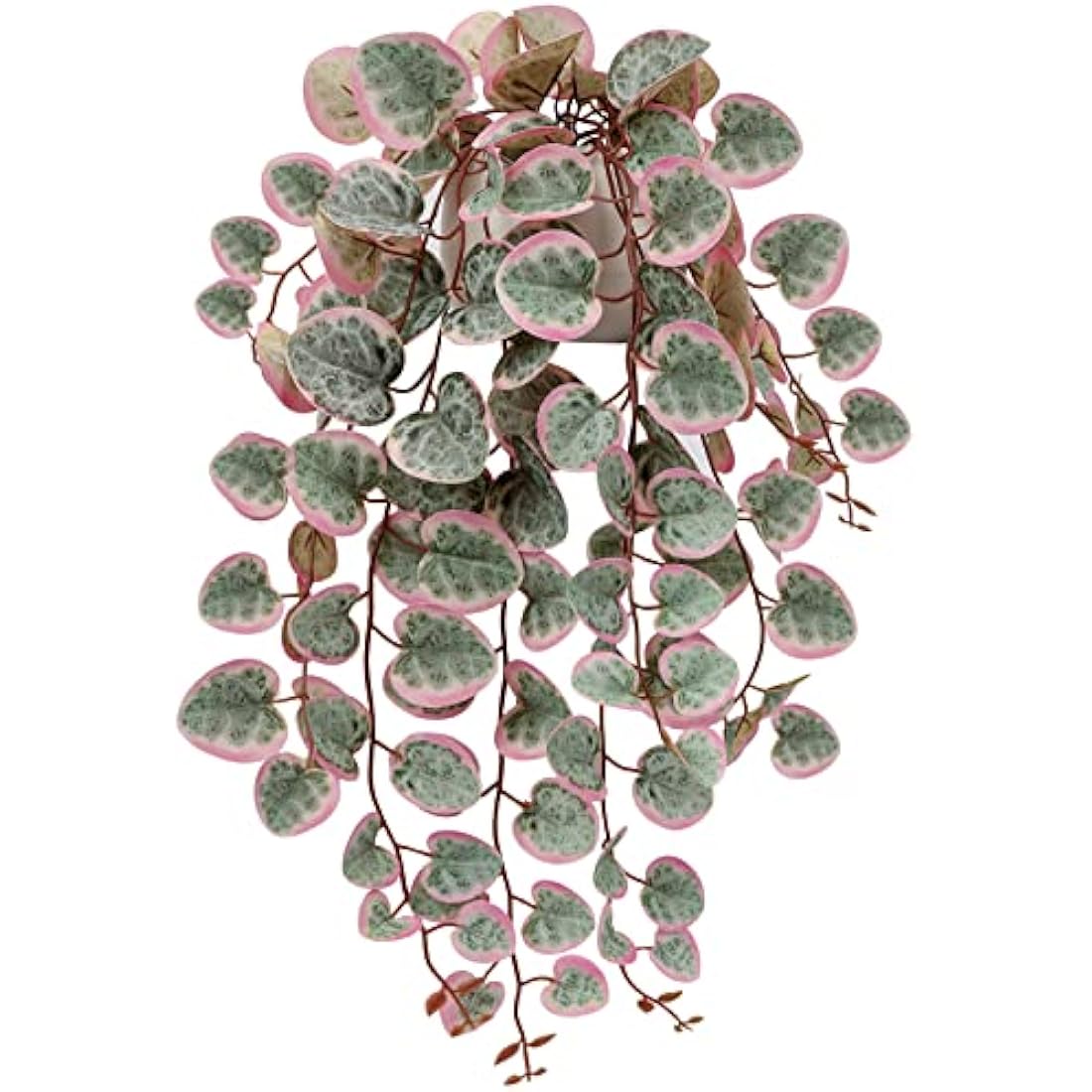 Hollyone Trailing Artificial Plants Decorative Fake Potted Plants, String of Hearts Plants Indoors Outdoors, Faux Trailing Plants for Home, Wall, Living Room, Bedroom, Office Decorations