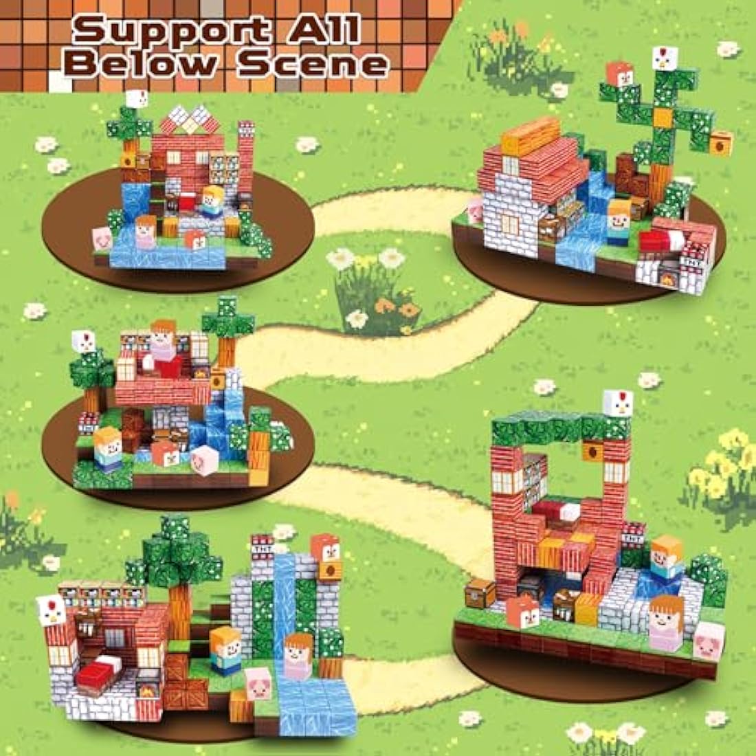 Goody King Magnetic Building Blocks | 150PCS Magnetic Blocks Cube for Boys & Girls Age 3 4 5 6 7 8 9 10, STEM Montessori Stacking Toy, Building Toys Birthday for Kids