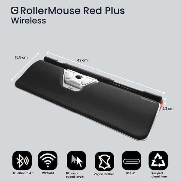 RollerMouse Red Plus + Balance Keyboard Pan-Nordic Layout, Wireless