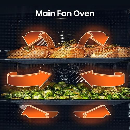 Hisense BI64211PB 77 Litre Built In Electric Single Oven With Pyrolytic Cleaning, Pizza Mode, Multiphase Cooking- Black 22x23x23 inches (LxWxH) - A+ Rated, Extra Large