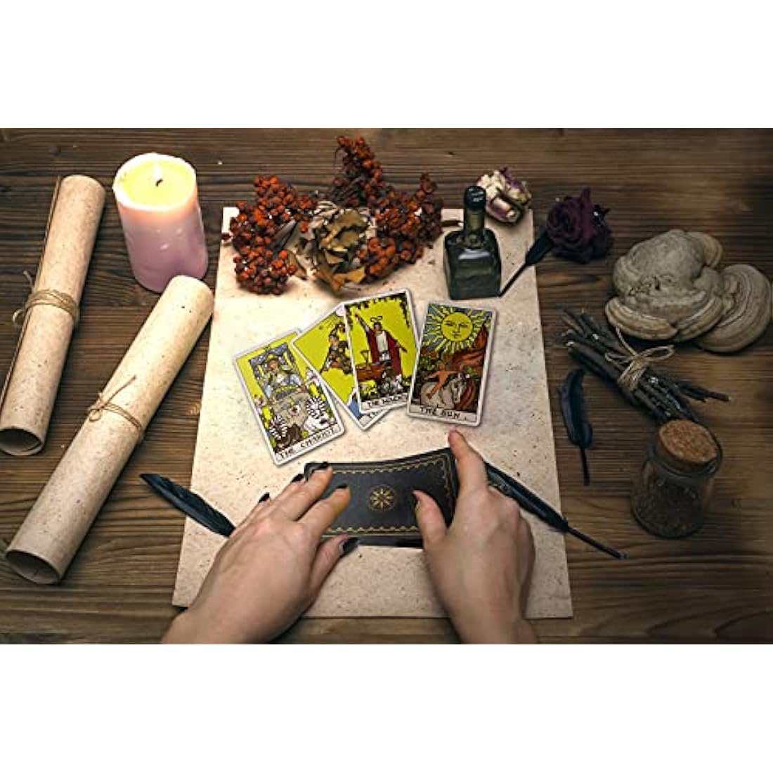 IXIGER Tarot Cards and Book for Beginners Set,Tarot Cards with 165Page Guide Book,Tarot Cards Deck,Tarot Cards for Beginners,Tarot Cards Set,78 Pcs Classic Tarot Cards Deck for Expert Readers