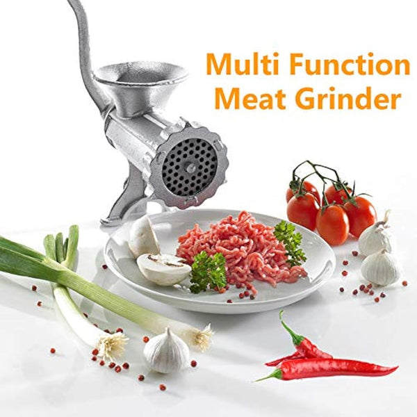 Hand Manual Meat Grinder with Tabletop Clamp,Aluminium Alloy Meat Mincer for Kitchen Making Pork Beef Fish Chicken Sausage Stuffing