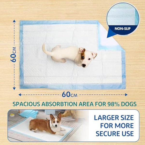Discount Seller Puppy Training Pads 50 Packs (60x60cm) Multi-Layered Puppy Pads and Highly Absorbent Odour Locking Dog Pads—Anti-Slip and Disposable Incontinence Pads & Pee Pads for Dogs