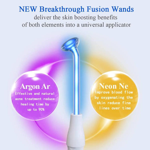 High Frequency Facial Wand Machine, ‎FAZJEUNE 5 in 1 Portable Handheld Face Massager Skin Care Device Tightening Machine Set Acne Spot Treatment Reducing Puffy Eyes Wrinkles Dark Circles Freckle