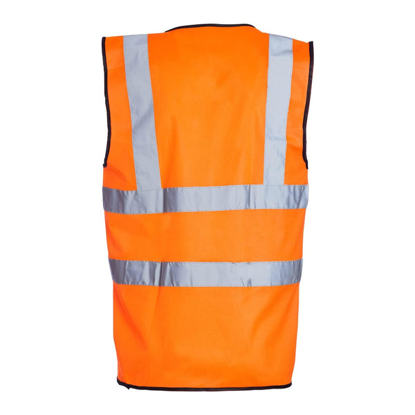 Blackrock Yellow & Orange Hi Vis Vests, High Vis Vests, Hi Vis Jackets, Rail Orange, High Visibility, Safety, Reflective, Hivisible PPE, Hi Viz, Security, Workwear, Mens Womens Sizes Small - 6XL