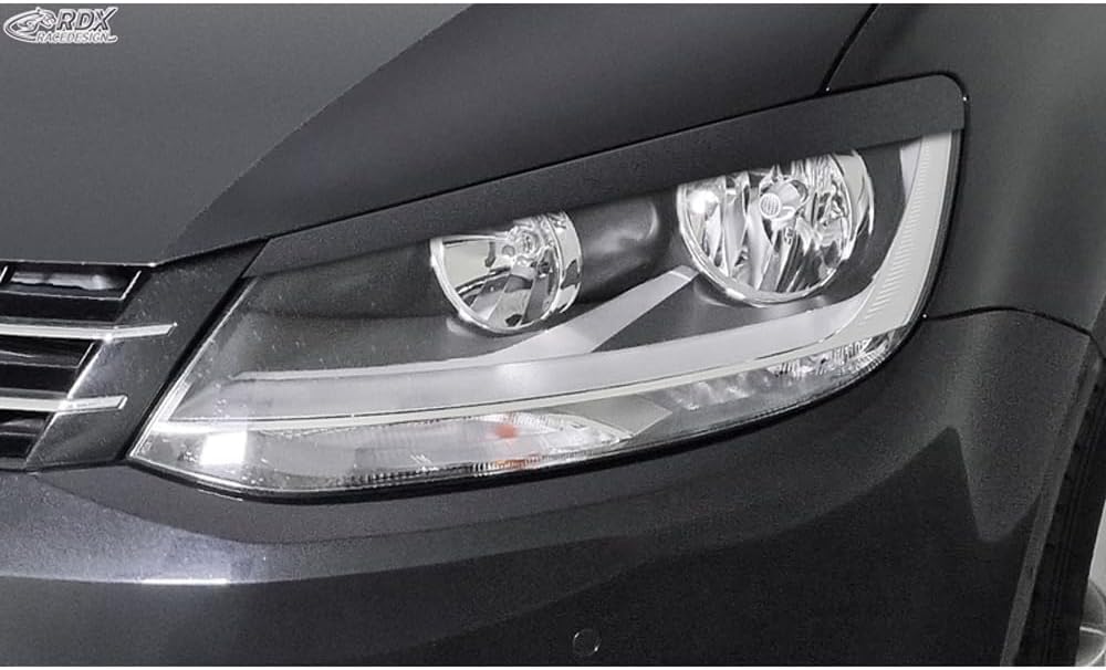 RDX Racedesign Head light spoilers compatible with Volkswagen Sharan & Seat Alhambra (7N) 2010-2022 (ABS)