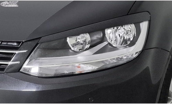 RDX Racedesign Head light spoilers compatible with Volkswagen Sharan & Seat Alhambra (7N) 2010-2022 (ABS)