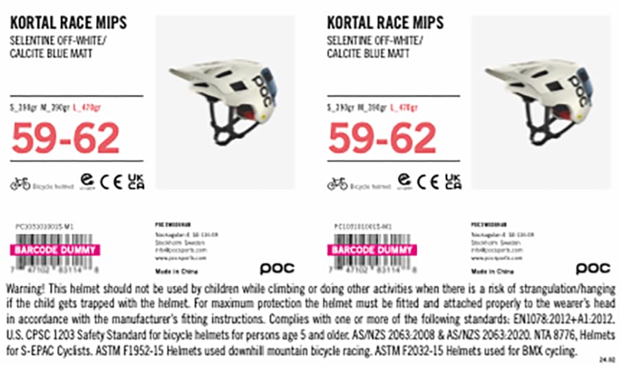 POC Kortal Race MIPS - Advanced trail, enduro and all-mountain bike helmet with a highly efficient ventilation design