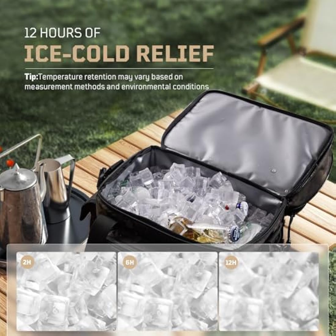 1TG Tactical Insulated Lunch Bag, Expandable Lunch Box for Men, Leakproof Large Cool Bag with Shoulder Stap, Reusable Lunch Tote Bag for Work Travel Camping Picnic Beach, 18L-24L