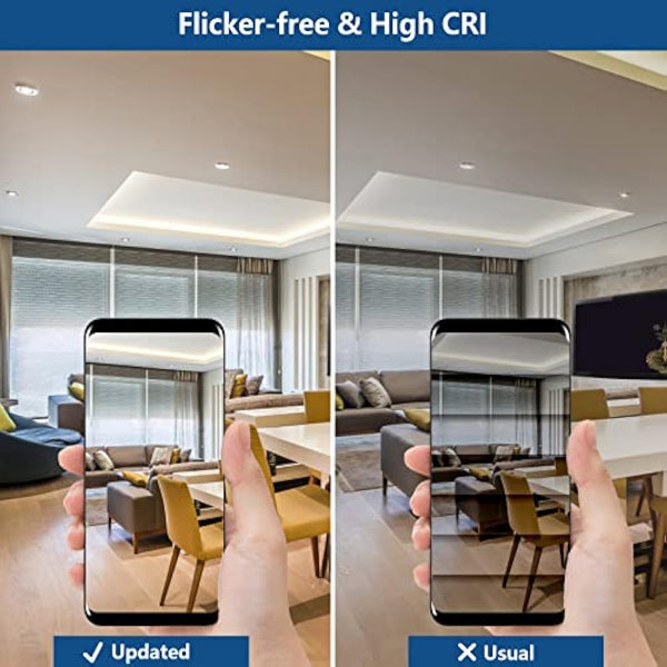 HiBay 6X 5W Recessed Ceiling Spot Lights Ultra Thin LED Spotlights Kitchen Bathroom Downlights Warm White 240V Down Light for 60-68mm Cutout Hole