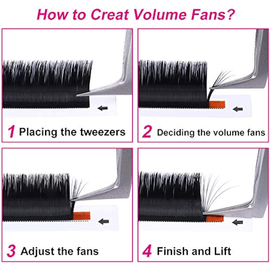 Fadlash Easy Fan Lashes C Curl 0.07 10-11-12mm Mixed Tray Russian Lashes Natural Look Self Fanning Eye Lashes Automatic Blooming Russian Eyelashes Extensions