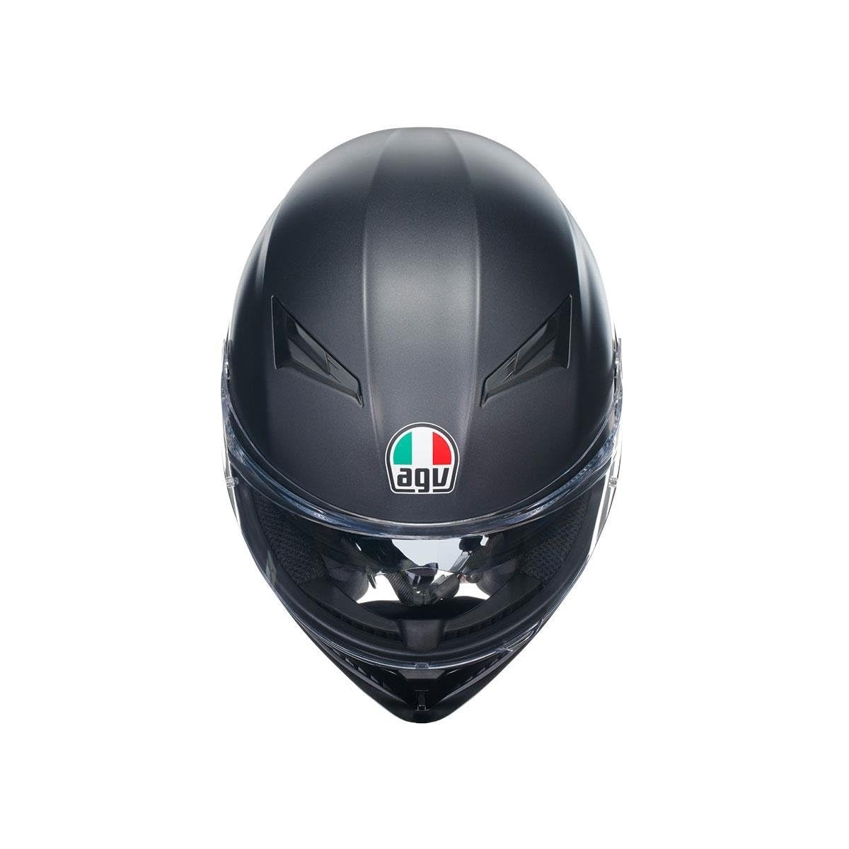 AGV K3 Full Face ECE 22.06 Motorcycle Helmet - Plain, Matt Black