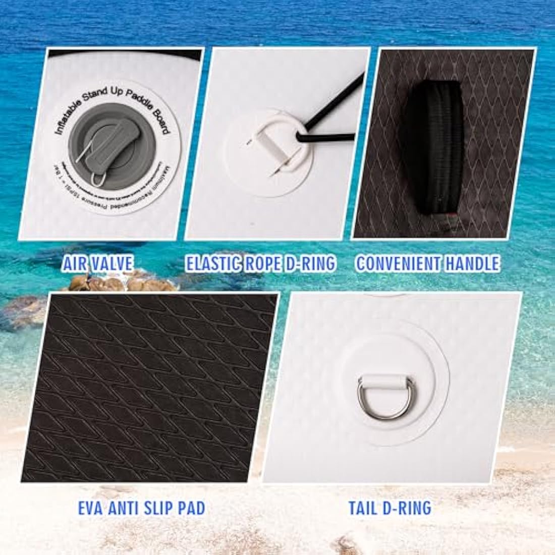 FunWater SUP Inflatable Stand Up Paddle Board Ultra-Light with Inflatable Board,ISUP Accessories,Three Fins,Adjustable Paddle, Pump,Backpack, Leash.