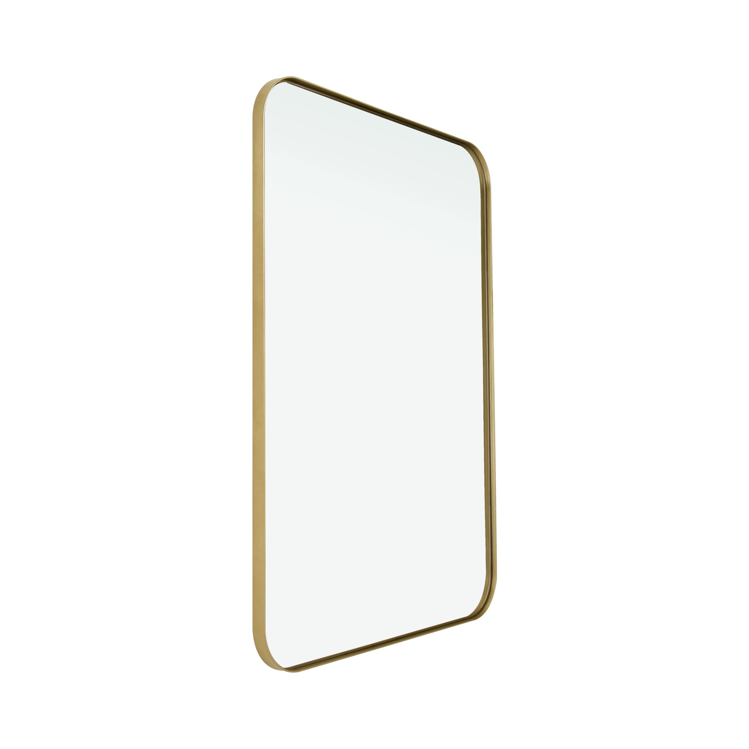 Home Selections Rectangle Wall Mirror 70x50cm, Metal Framed Wall Mounted Mirror - Gold