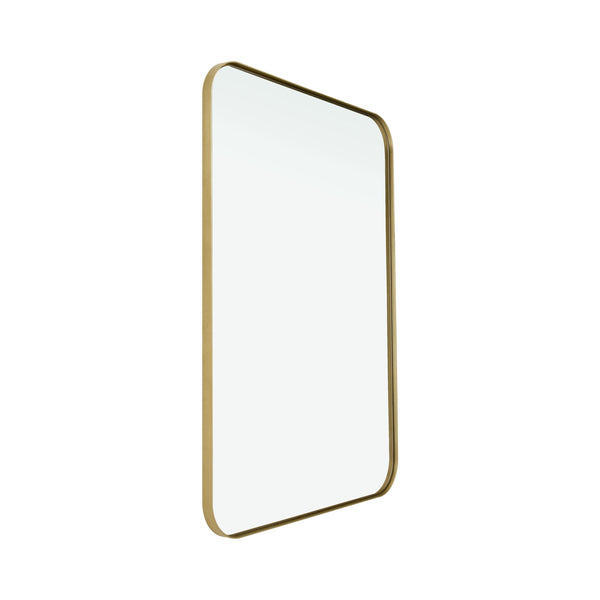 Home Selections Rectangle Wall Mirror 70x50cm, Metal Framed Wall Mounted Mirror - Gold