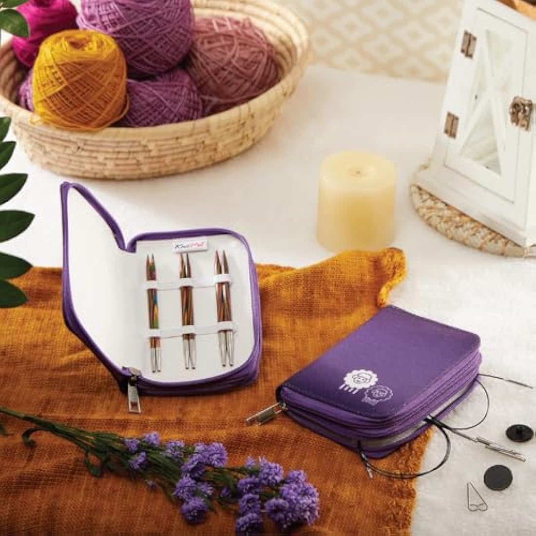 KnitPro Symfonie Starter Interchangeable Circular Needle Set 5" (13cm) | 3 Sizes (4mm to 6mm)