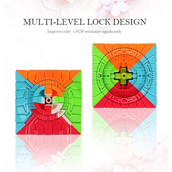 7x7 7x7x7 Magic Cube,Speed Cube 7x7,Easy Turning 3D Puzzle Cube Games Toy Gift for Kids Adults(Stickerless)