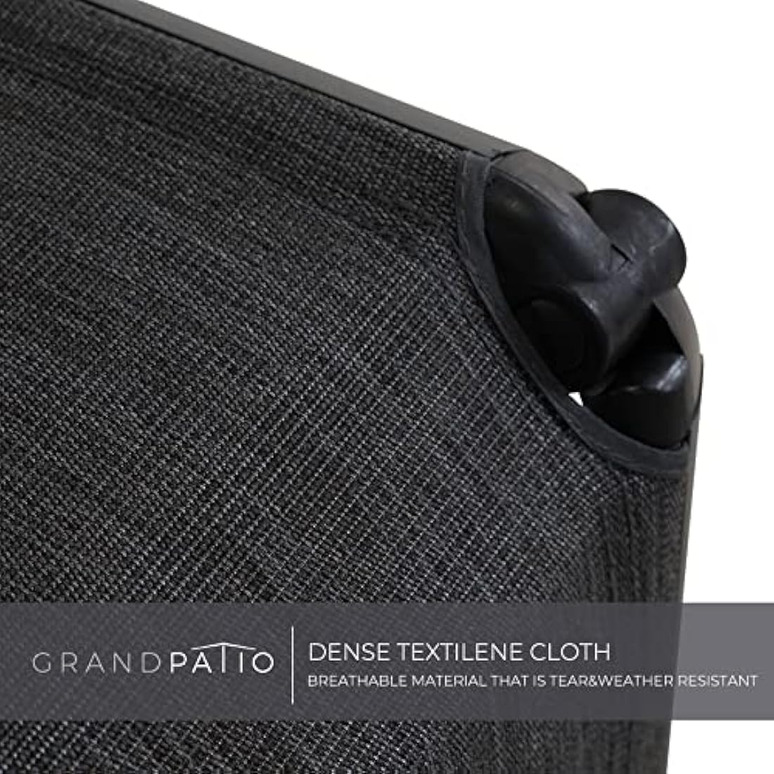 Grand patio Foldable Sun Lounger, Reclining Garden Chair, Aluminium Camping Chairs, Adjustable 6 Position High Backrest, Deck Chair for Garten, Outdoor, Poolside (Black)