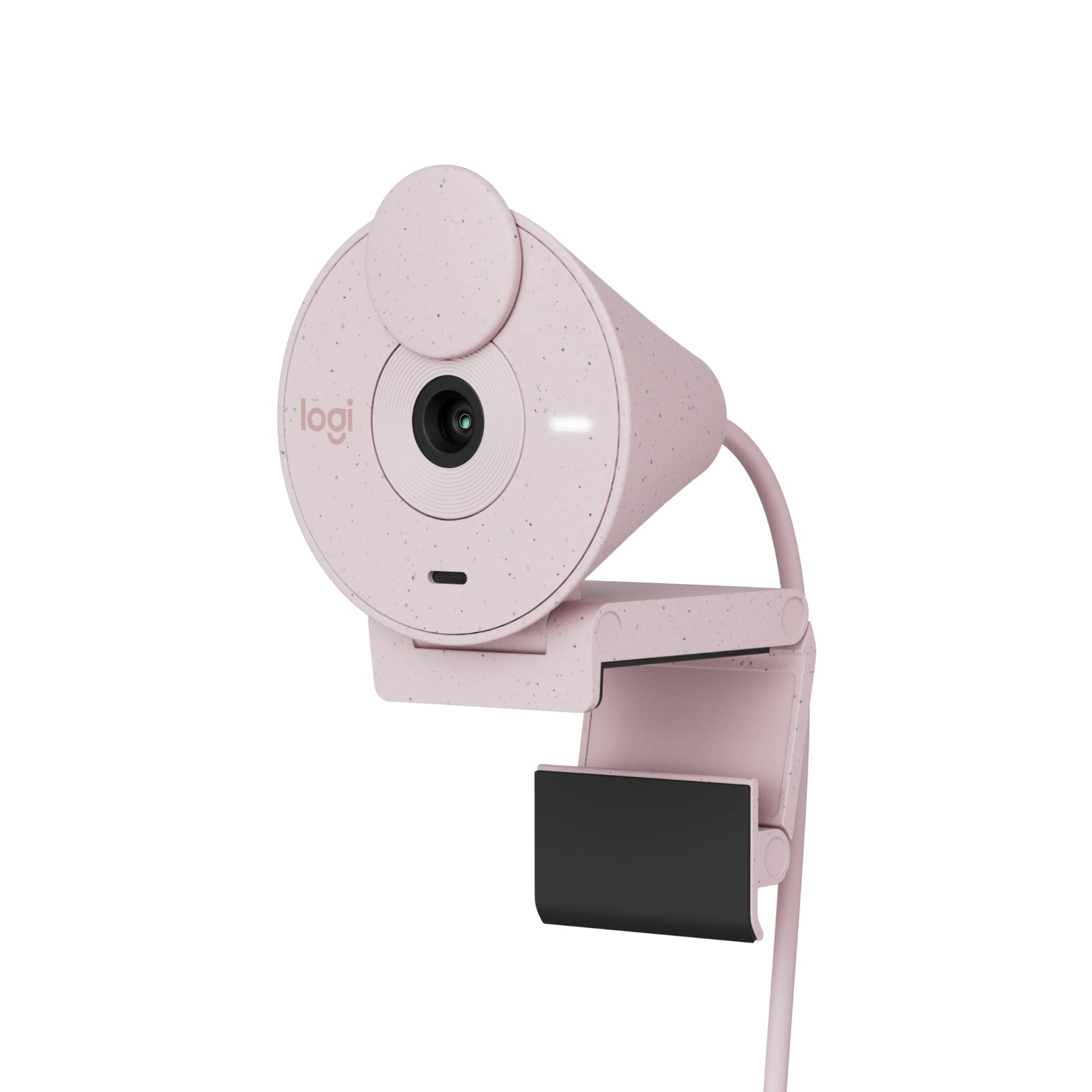Logitech Brio 300 Full HD Webcam with Privacy Shutter, Noise Reduction Microphone, USB-C, Ceritified for Zoom, Microsoft Teams, Google Meet, Auto Light Correction, Streaming Webcam - White