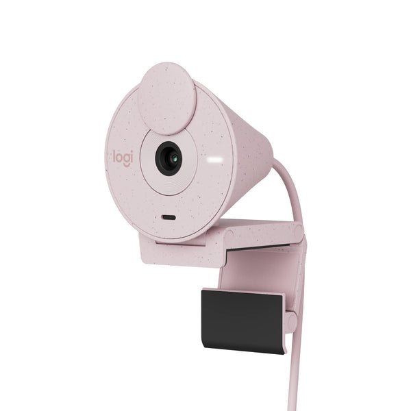 Logitech Brio 300 Full HD Webcam with Privacy Shutter, Noise Reduction Microphone, USB-C, Ceritified for Zoom, Microsoft Teams, Google Meet, Auto Light Correction, Streaming Webcam - White