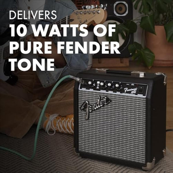 Fender Frontman 10G, Combo Guitar Amp, 10W, Small Practice Amp, Suitable for Electric Guitar, Black/Silver