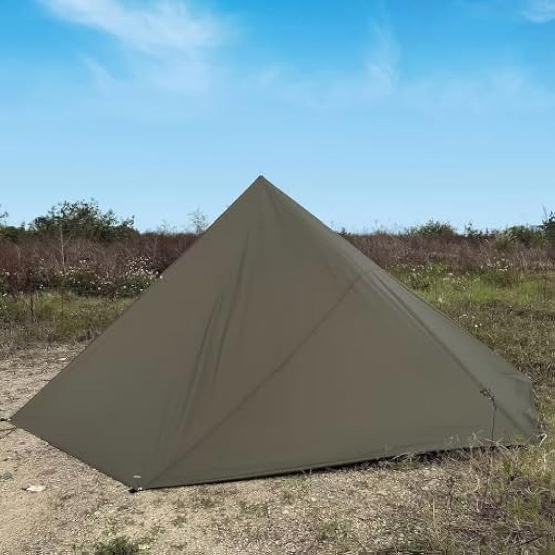 HIDEWALKER Camping Tarp Shelter 3x3m 3x4m 3x5m Lightweight Tent Tarpaulin Waterproof Tent Awning Canopy Basha Sunshade for Hiking Backpacking (Olive Green, 4x4m)
