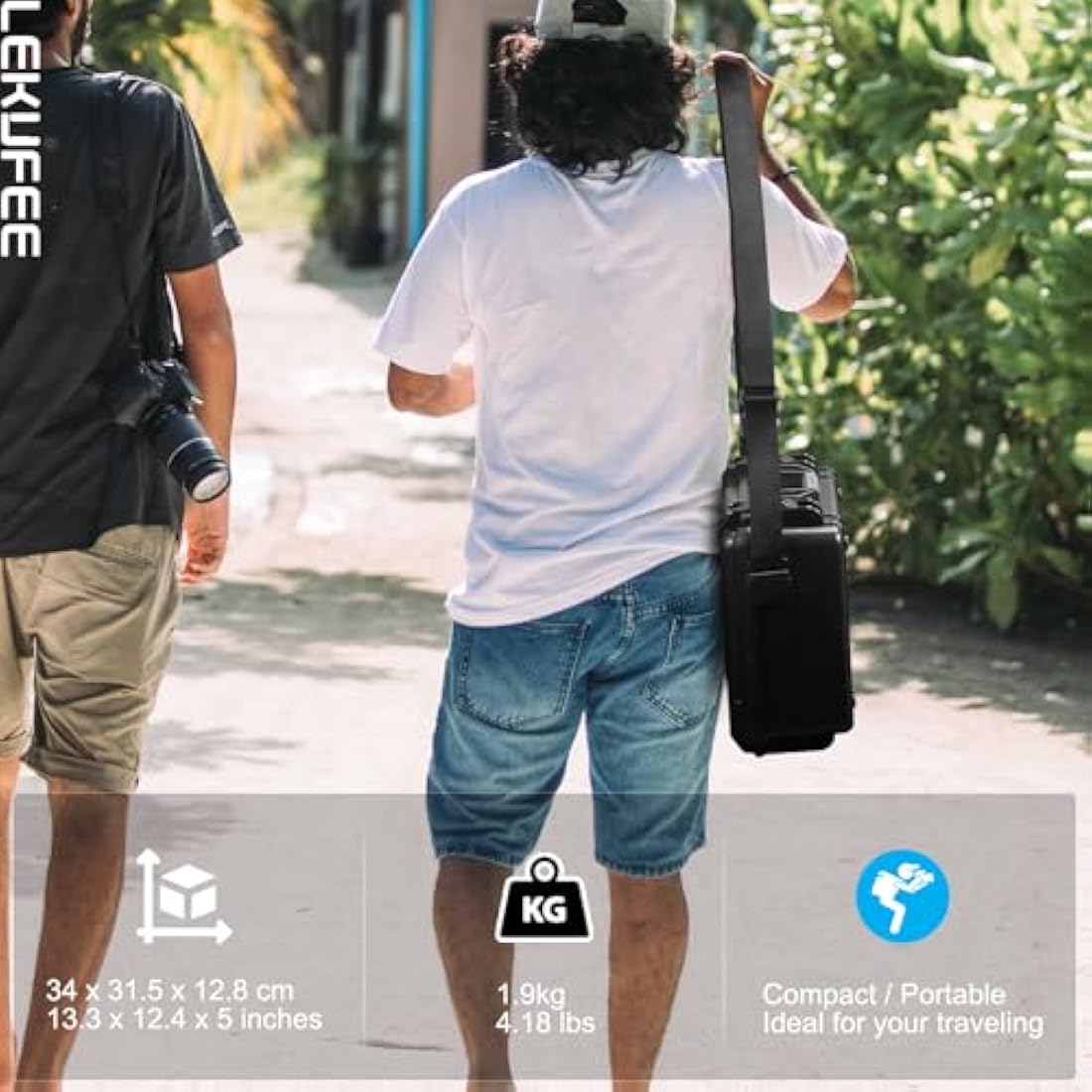 LEKUFEE Waterproof Hard Carrying Case for DJI Mini 4 Pro/3 Pro/3 Drone, DJI RC 2/RC N3/N2/N1 & More Accessories (Case Only)