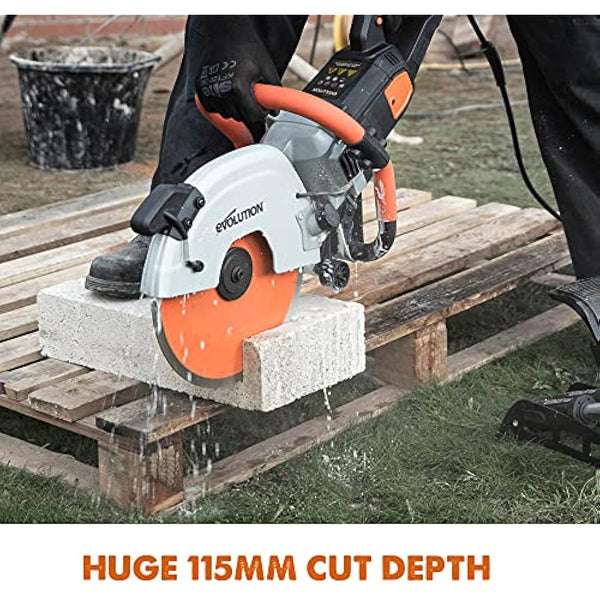 Evolution Power Tools PD300SEG-CS Premium Multi Material Diamond Blade For Disc Cutters - Longer Blade Life - Ideal for Cutting Brick, Roof Tile, Paving, Reinforced Concrete and More, 300mm