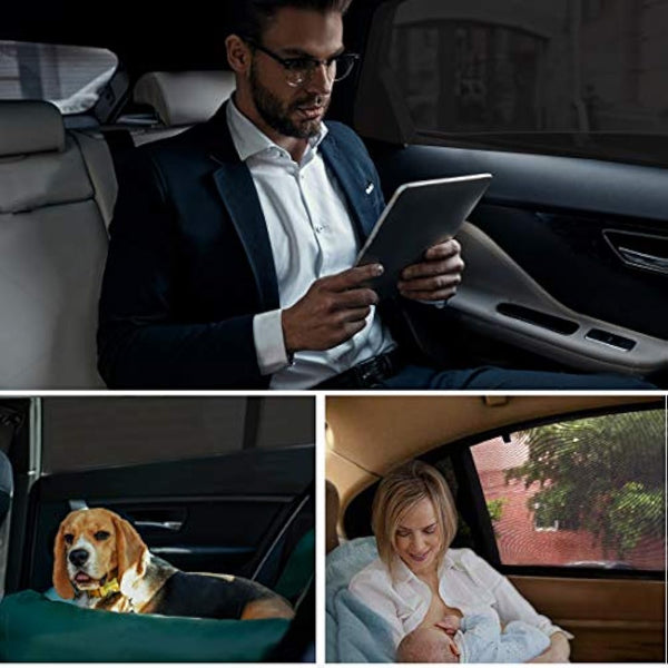 Goosky Window Shades for Baby, Sun Shades for Kids, UV Protection for Adults, Pets - Car Blinds Fits Most Vehicles (2 Pack)
