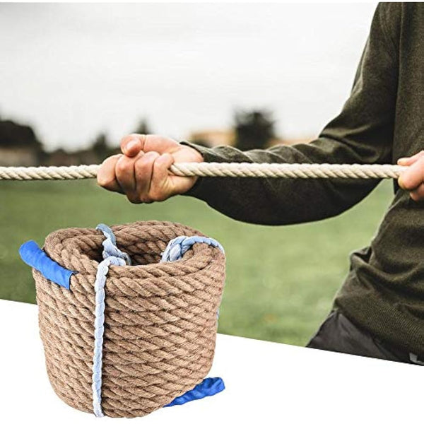Alomejor 20m Jute Rope Natural Jute Climbing Rope Twine String for Tug-Of-War Competitions Packaging Bundling