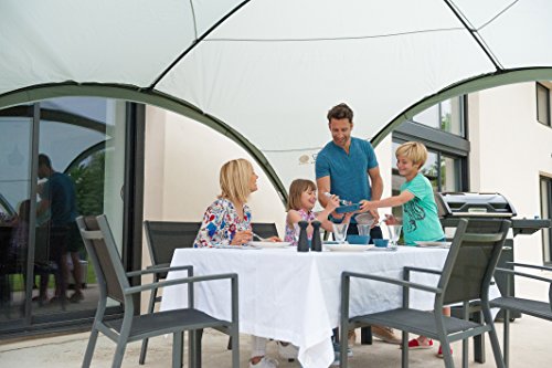 Coleman Gazebo, Event Shelter for Garden and Camping, Sturdy Steel Poles Construction, Large Event Tent, Portable Sun Shelter with Sun Protection SPF 50+, Grey/Green, L - 3.6 x 3.6 m