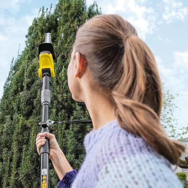 Kärcher 18v Cordless Pole Hedge Trimmer PHG 18-45, cutting length: 45 cm, extension insert, angled cutting head, power: max. 250-500 m, can be used with Kärcher 18v battery, battery not included