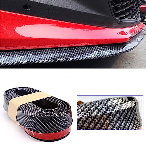 Universal Car Front Bumper Spoiler Rubber Sticker Lip Splitter Body Protector, 2.5M /8.2 ft