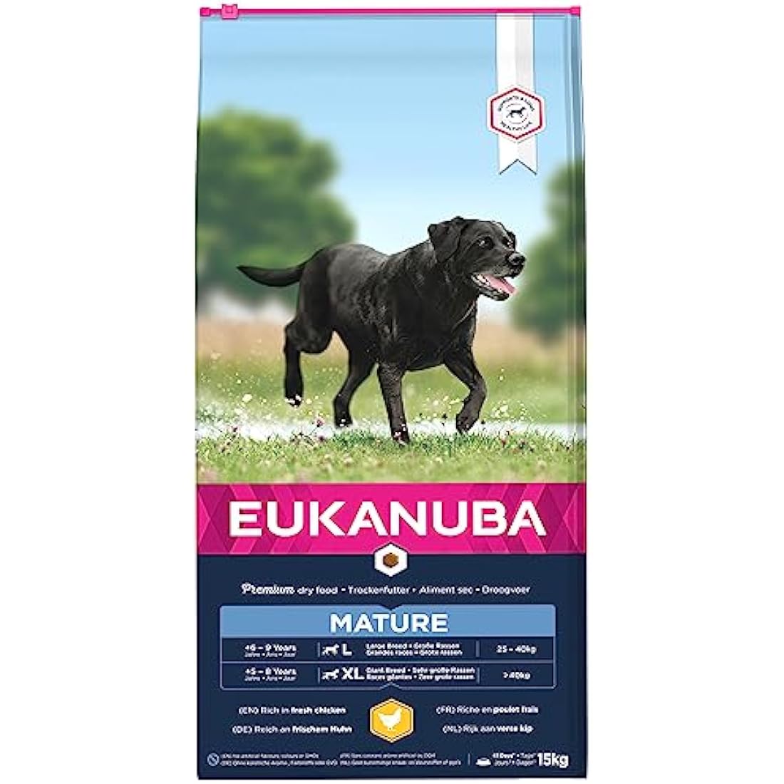 Eukanuba Complete Dry Dog Food for Mature Senior Large and Giant Breeds with Fresh Chicken 15 kg
