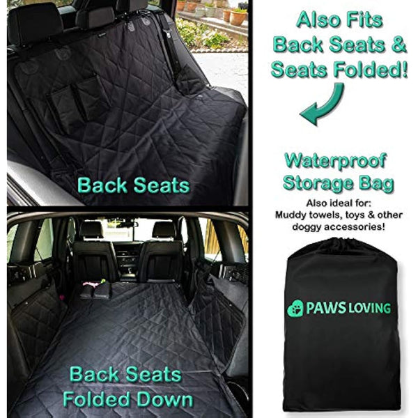 Paws Loving Car Boot Protector for Dogs - Heavy Duty 4 Layer Car Boot Cover - Waterproof Non Slip Large Universal Fit 4x4 Estate SUV